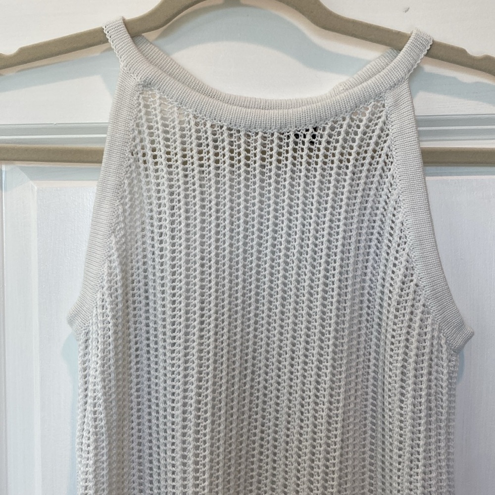 Tahiti white knit dress, perhaps beach cover up?